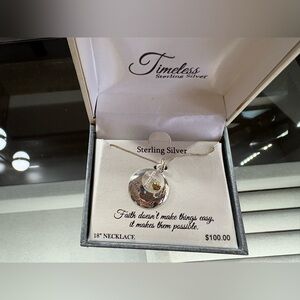 Sterling Silver Faith Necklace